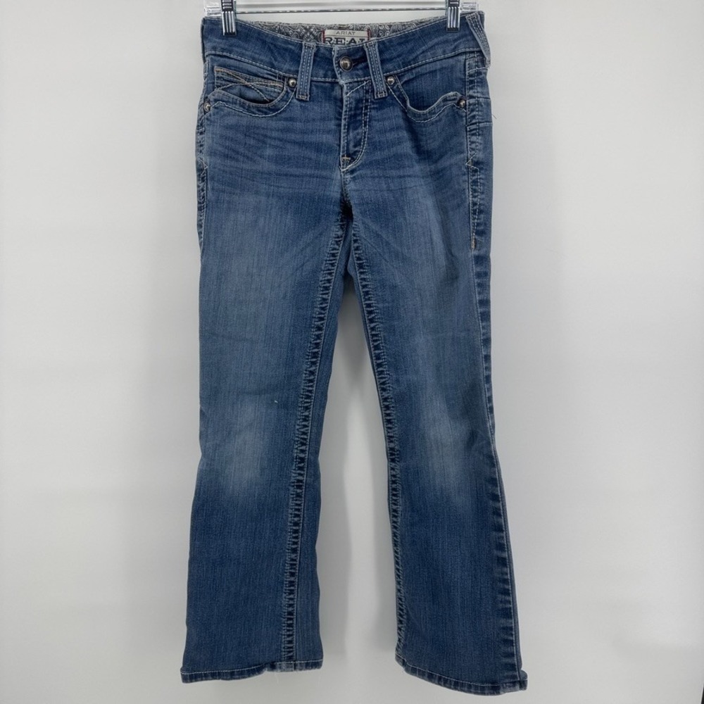 Ariat REAL Mid Rise Boot Cut Jeans Womens Size 27L (Tailored to 27x29)